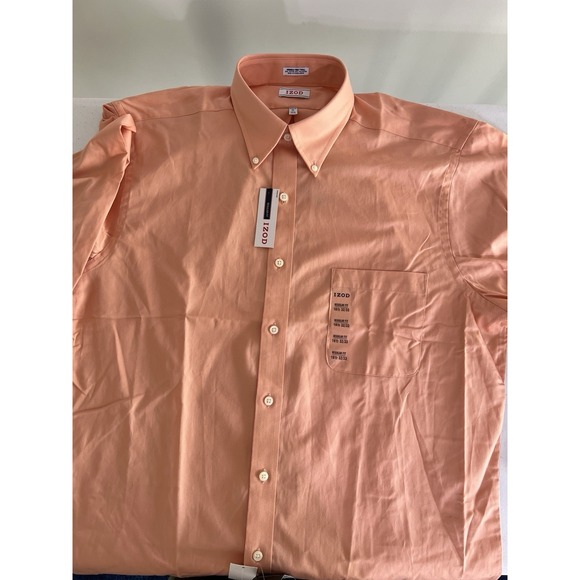 Izod Tops - Izod Button Up Shirt Men's Long Sleeve Size 16 1/2 - Regular Fit  32/33